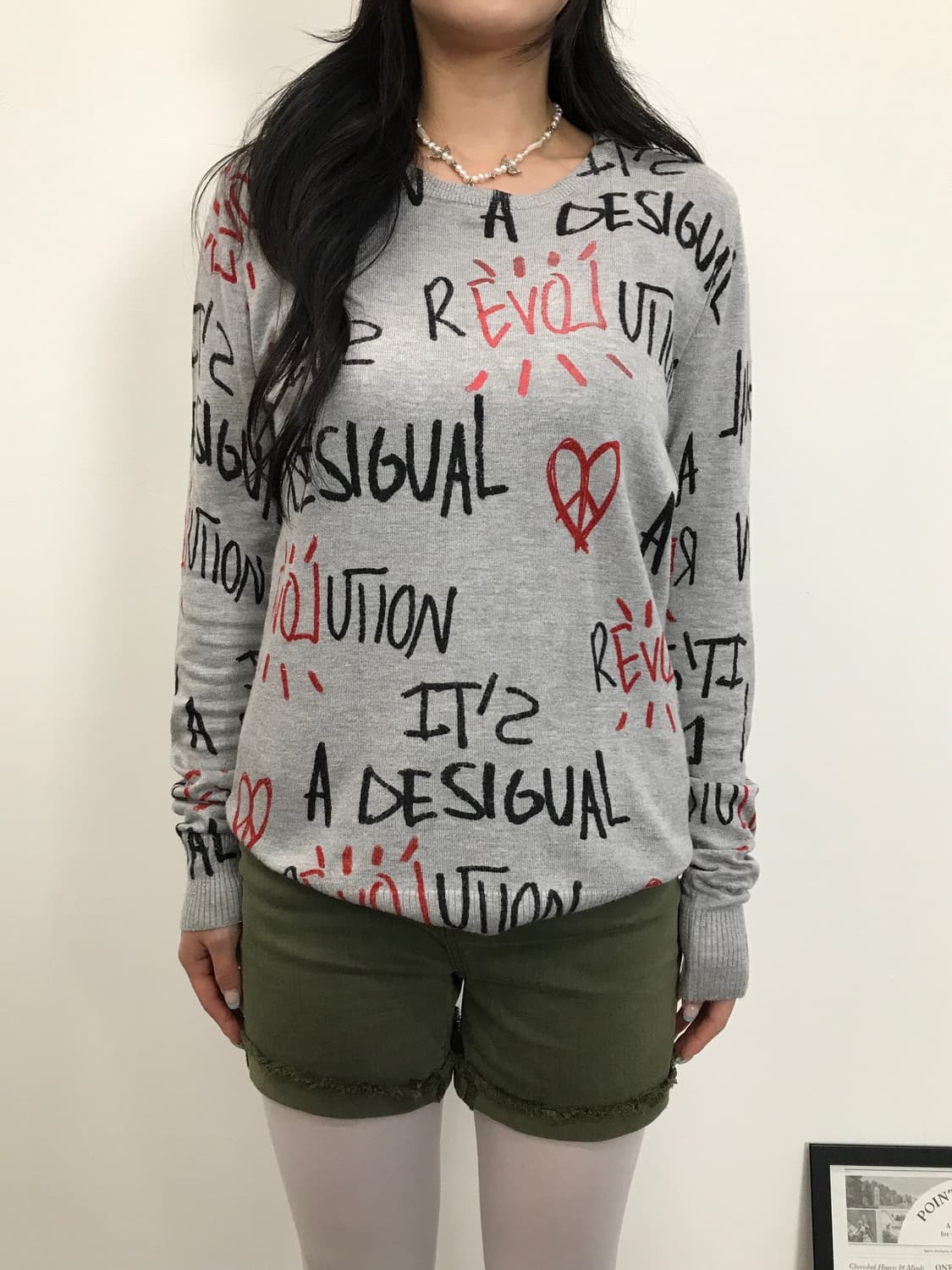 Desigual Gray Graffiti Print knit 상품이미지3