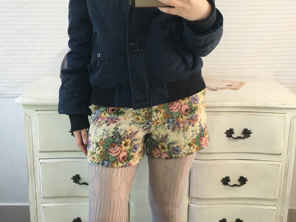 ingni jacquard antique floral half pants 상품이미지5