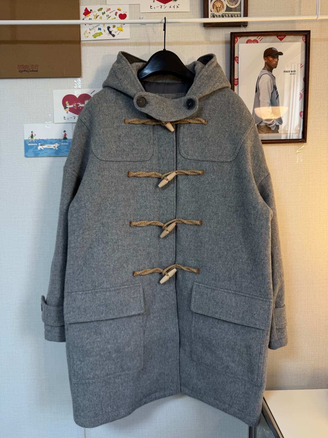 [2]메인부스 오버사이즈 더플코트 그레이 상품이미지1
