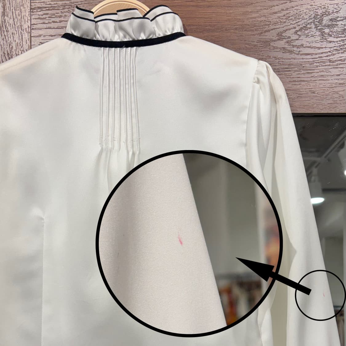 일본 빈티지 블랙 파이핑 라인 프릴 블라우스 로판 공겜여주 일브 상품이미지10