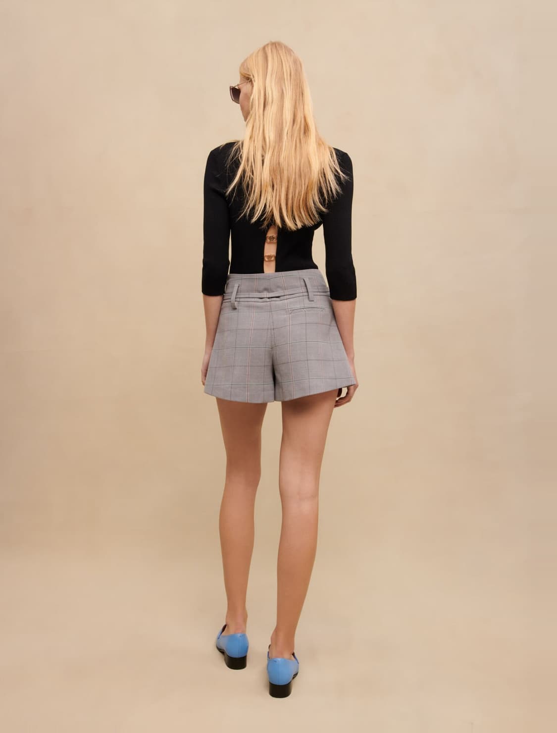 마쥬 체크 쇼츠 버뮤다 벨트 스커트 팬츠 치마 바지 상품이미지3