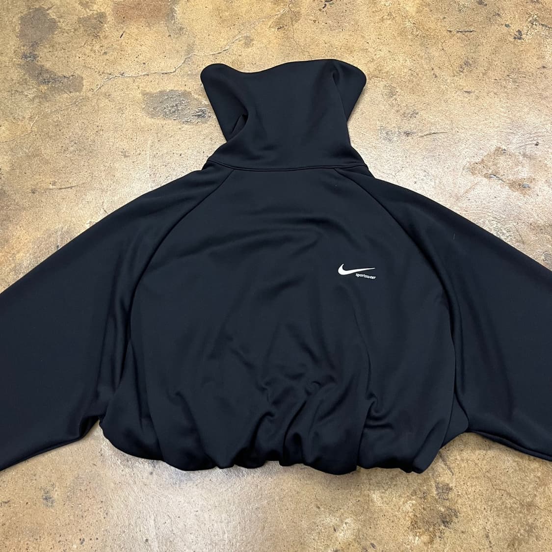 [정품/S] 나이키 NSW 오버사이즈 크롭 트랙 자켓 블랙 b17 상품이미지4