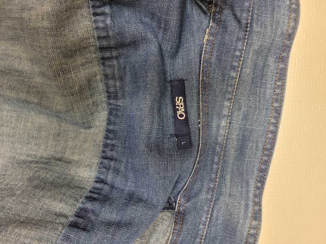 스파오 SPAO 남자 데님셔츠 L 블루 상품이미지9