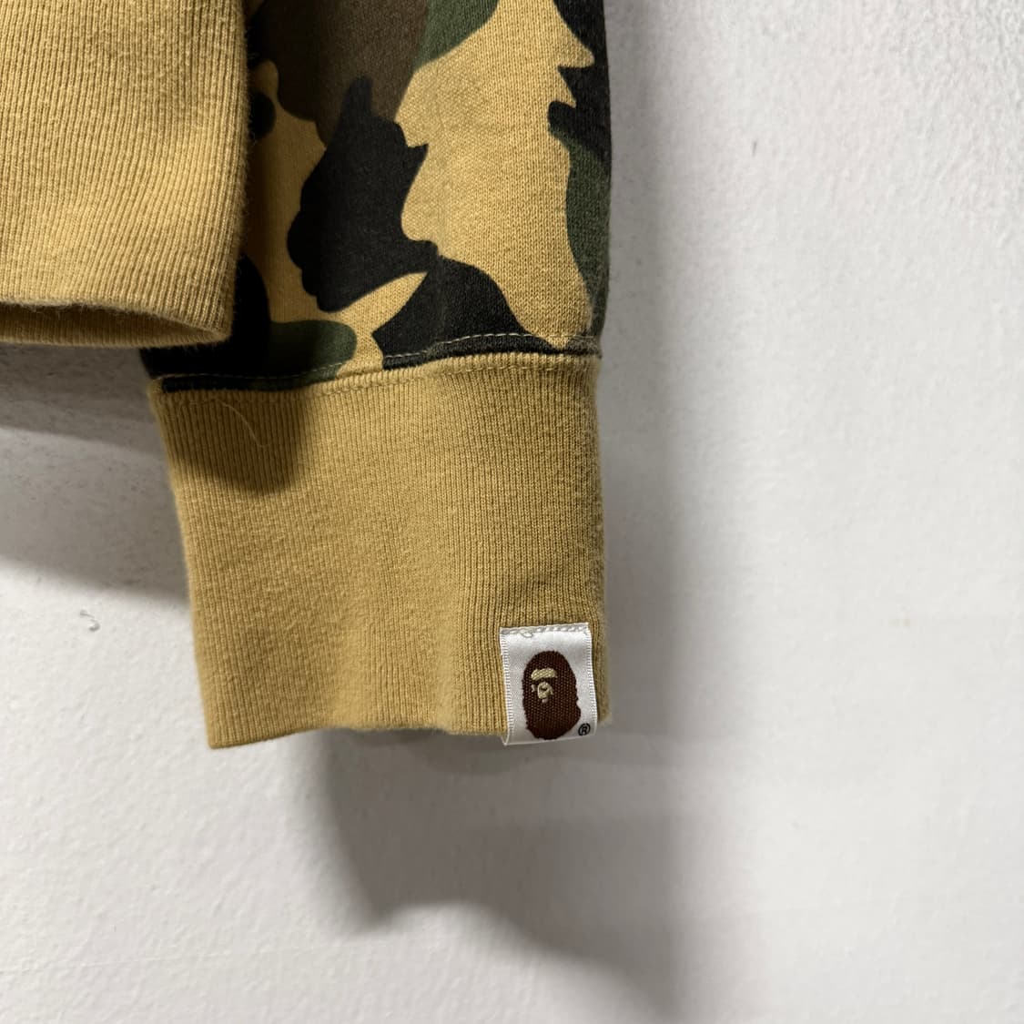 정품 베이프 1st 옐로우 카모 황계 풀 집업 후디 상품이미지4