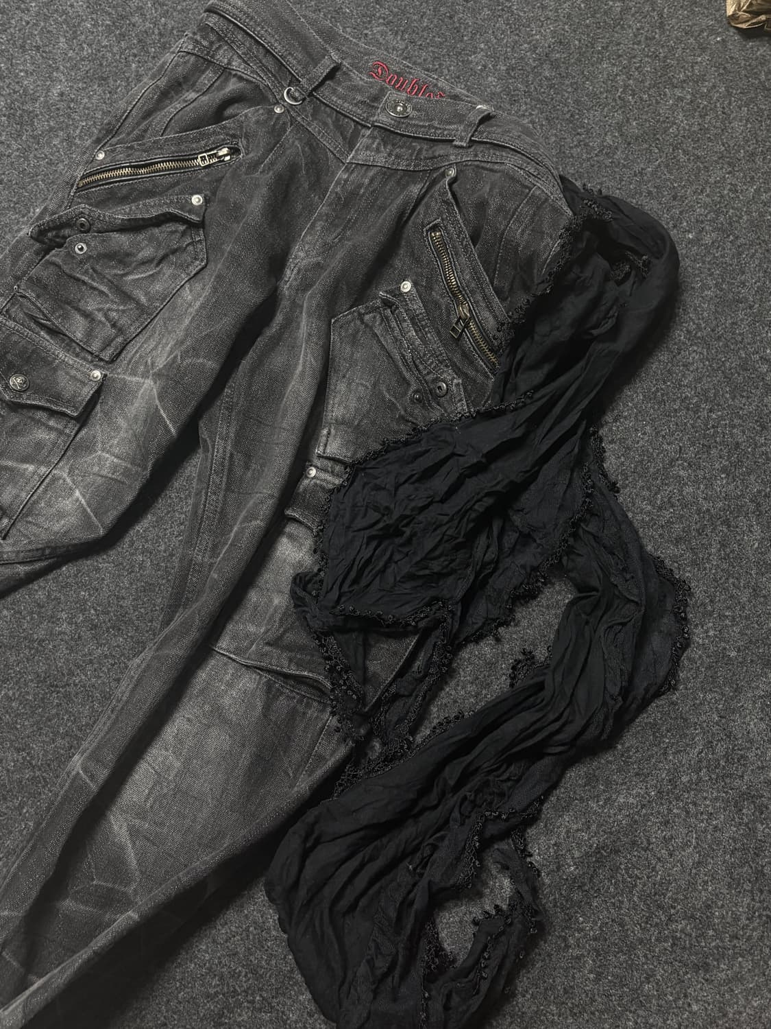 Vintage y2k punk fishnet muffler scarf 상품이미지2