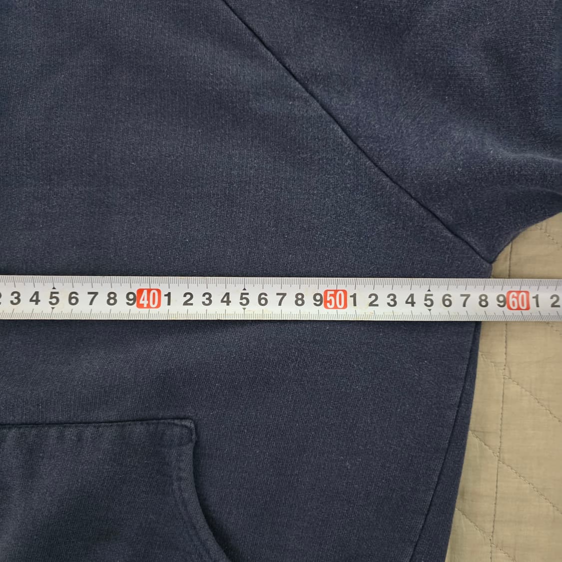 [L] 70s 빈티지 노브랜드 트래쉬드 후드집업 네이비 상품이미지8