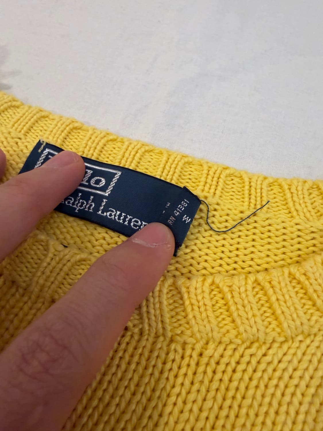 폴로 랄프로렌 코튼 니트 옐로우 상품이미지3