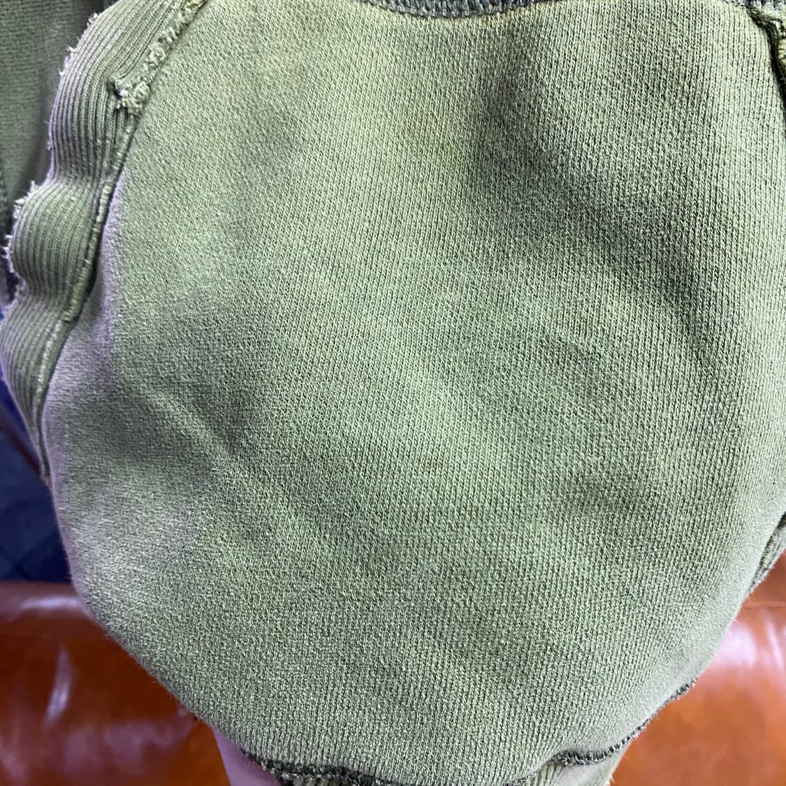 아베크롬비 빈티지 패치로고 카키 후드티 B4568 상품이미지6