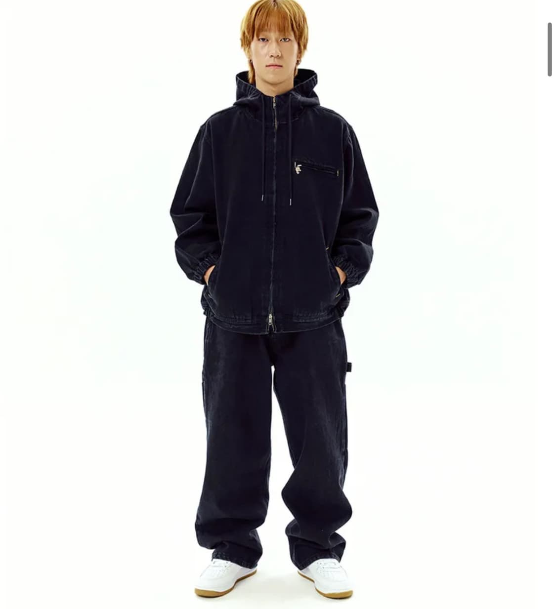 W DENIM WORK PANTS (BLACK) 상품이미지2