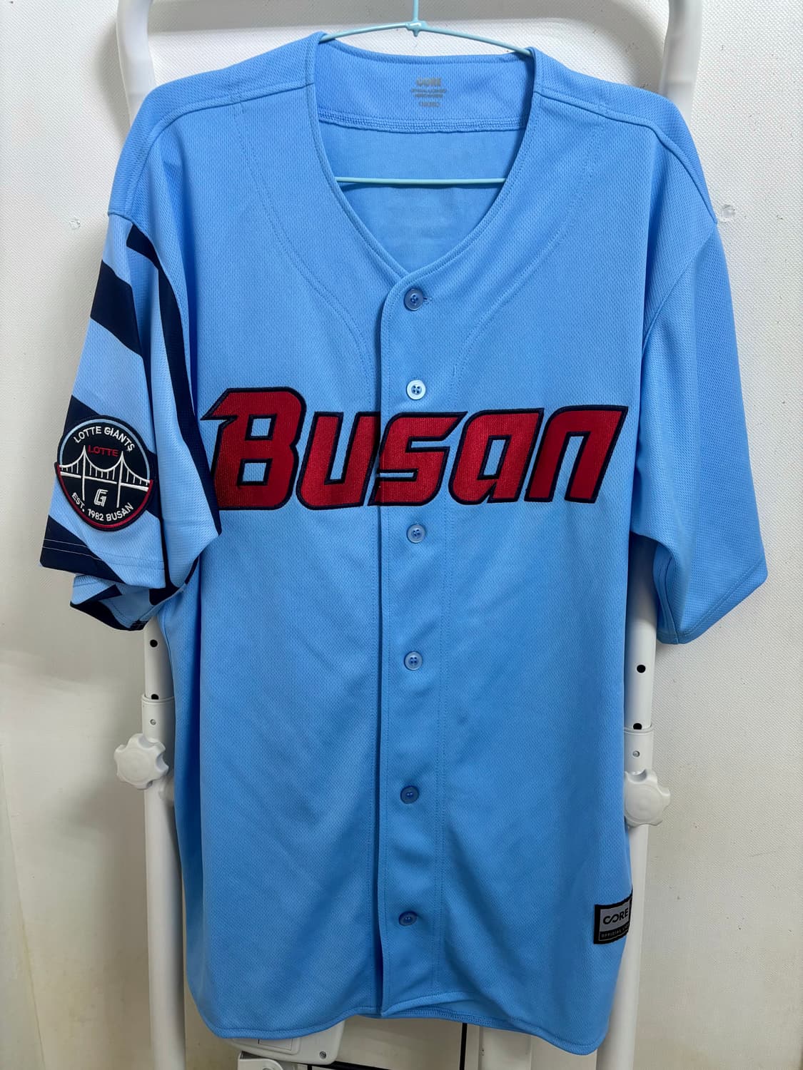 롯데자이언츠 2024 바다 유니폼 어센틱 110 윤동희 마킹 상품이미지1