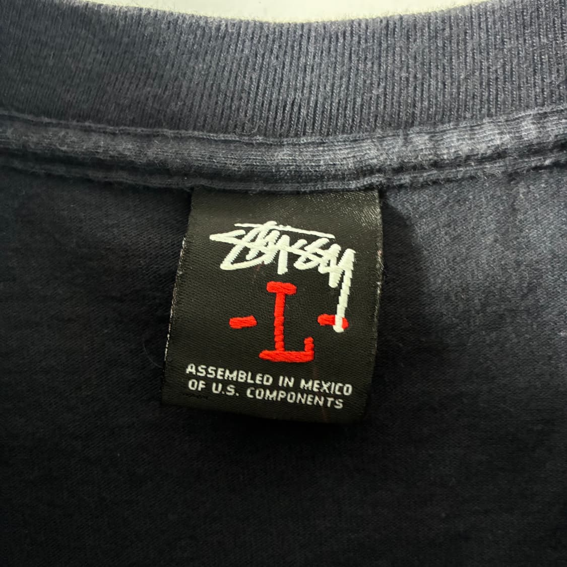 Stussy  스투시 00,s Y2K 3D 그래픽 블랙 반팔 티셔츠 상품이미지4