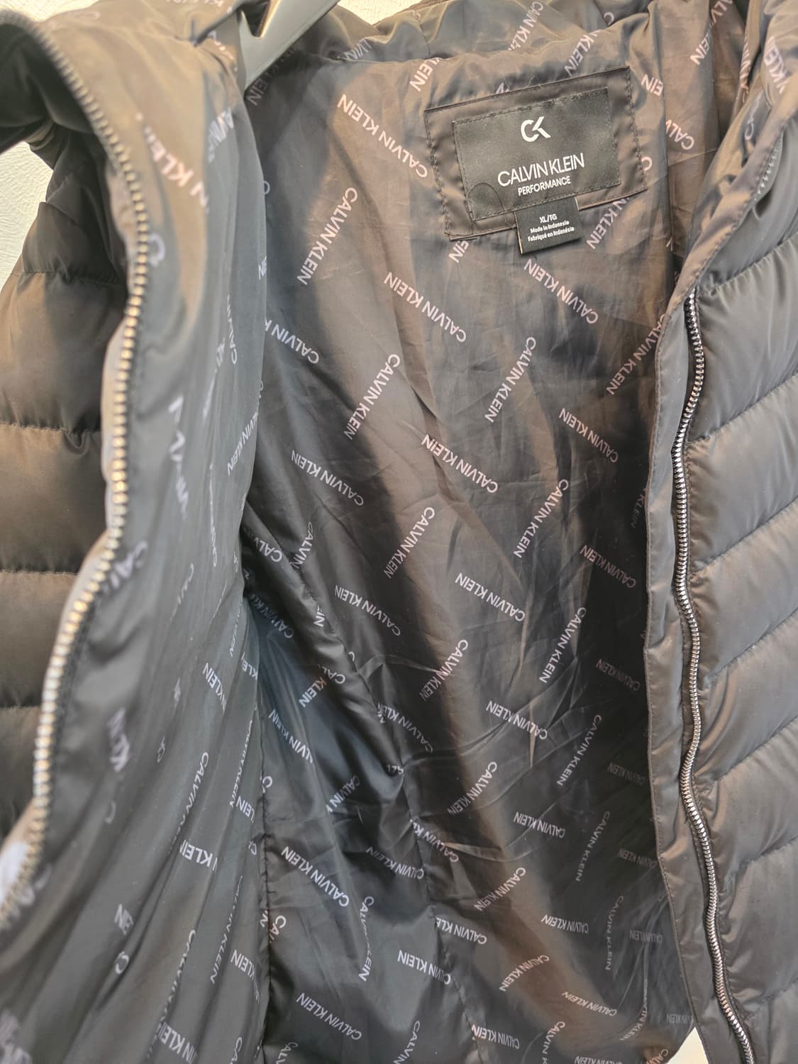 캘빈클라인 퍼포먼스 블랙 후드패딩 XL 상품이미지9