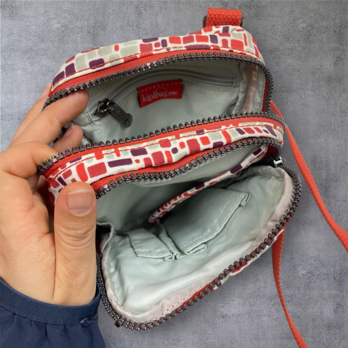 키플링 Kipling 오렌지 멀티컬러 리미티드 프린트 미니 크로스백 상품이미지8