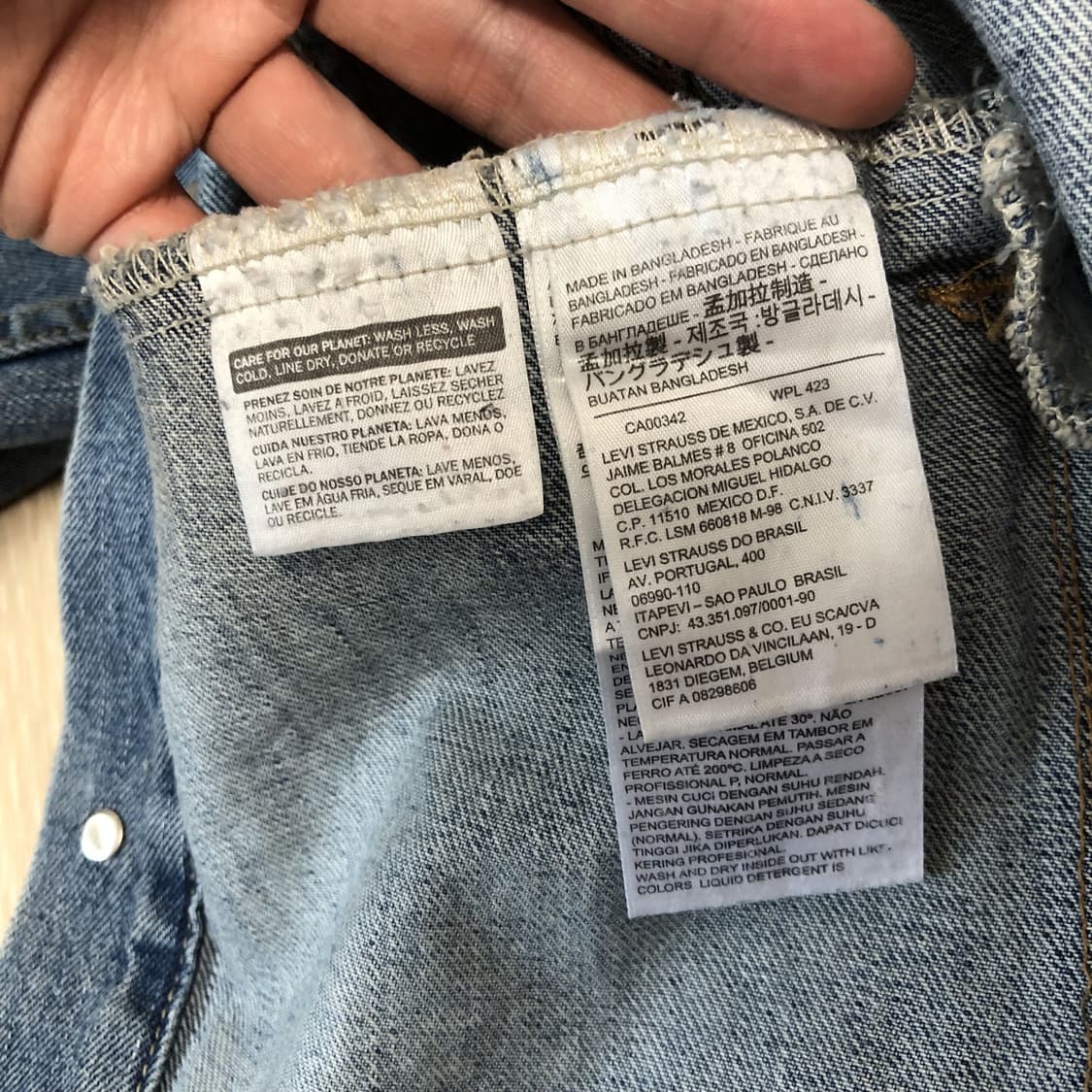 (L) 리바이스 Levi's 72334 워시드 연청 데님 자켓 상품이미지4