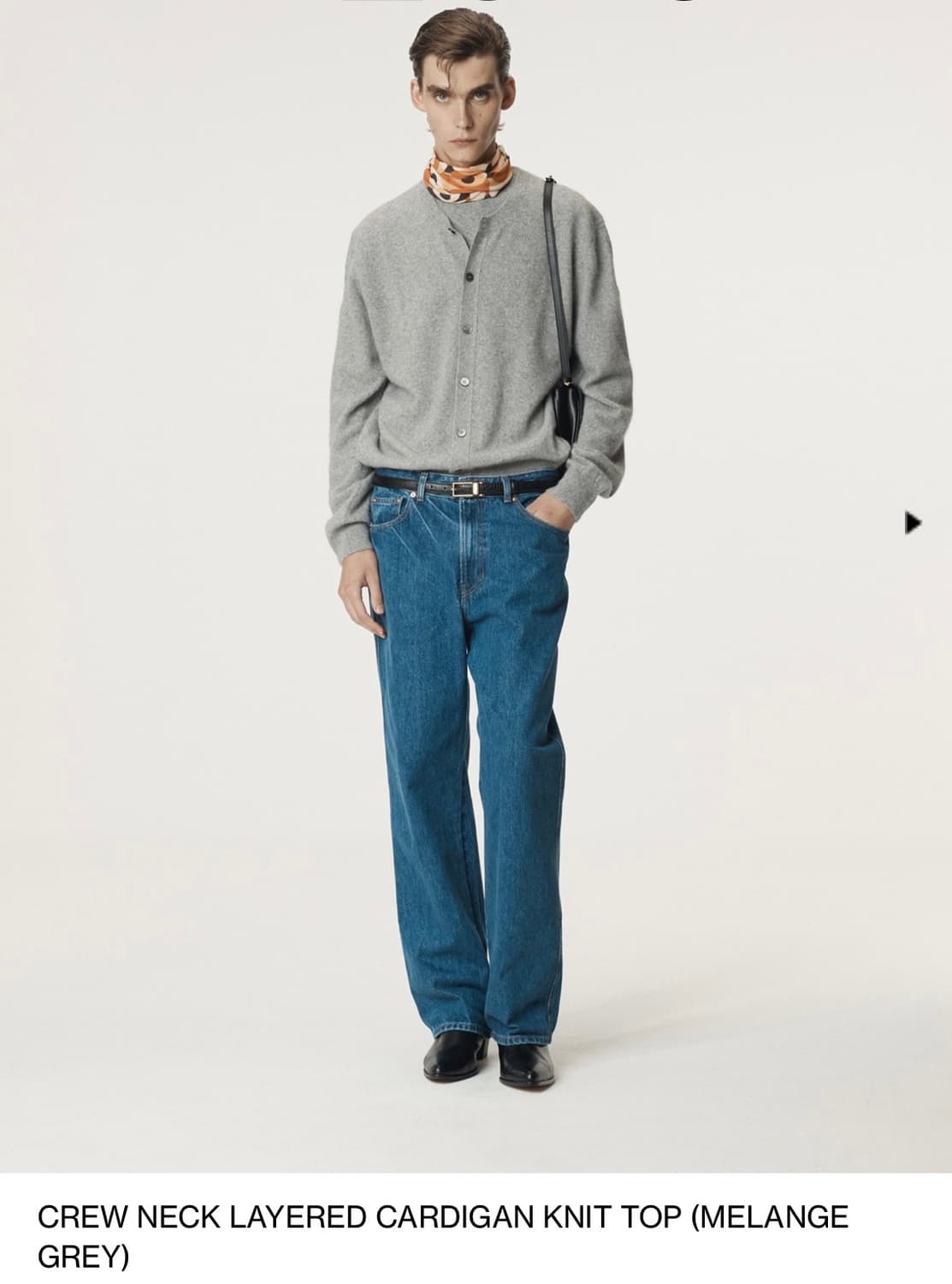 렉토 25FW 크루넥 레이어드 니트 그레이 M 상품이미지1