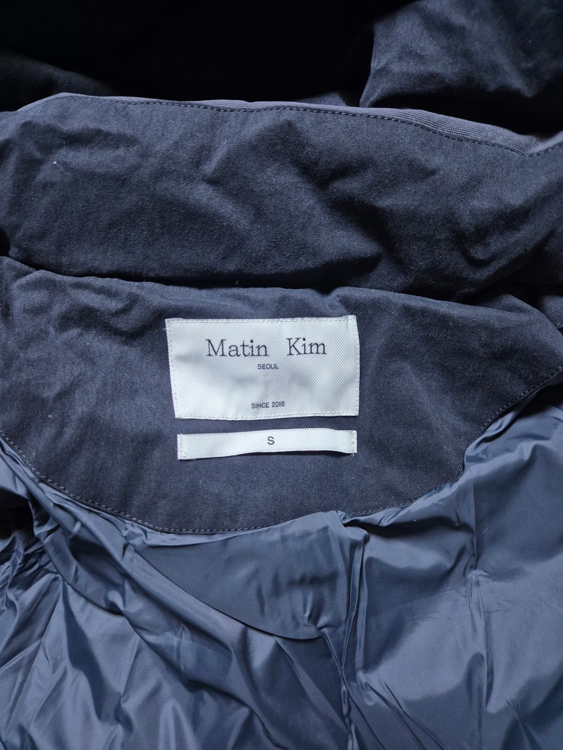 (새상품) 마뗑킴 레이어드 후디 봄버 다운점퍼 상품이미지4