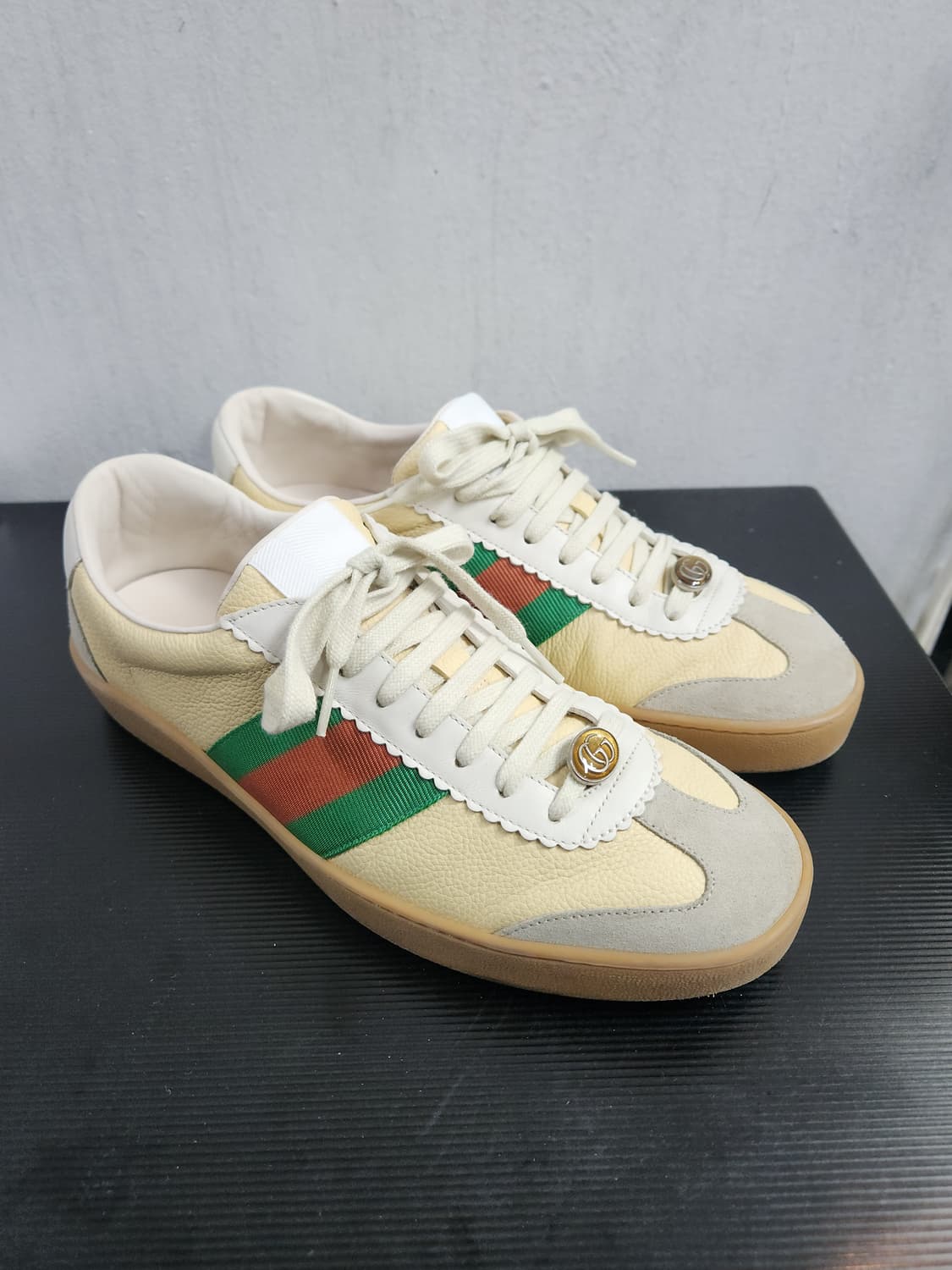 구찌 G74 웹로우탑 스니커즈 8(270) 오트밀 상품이미지3