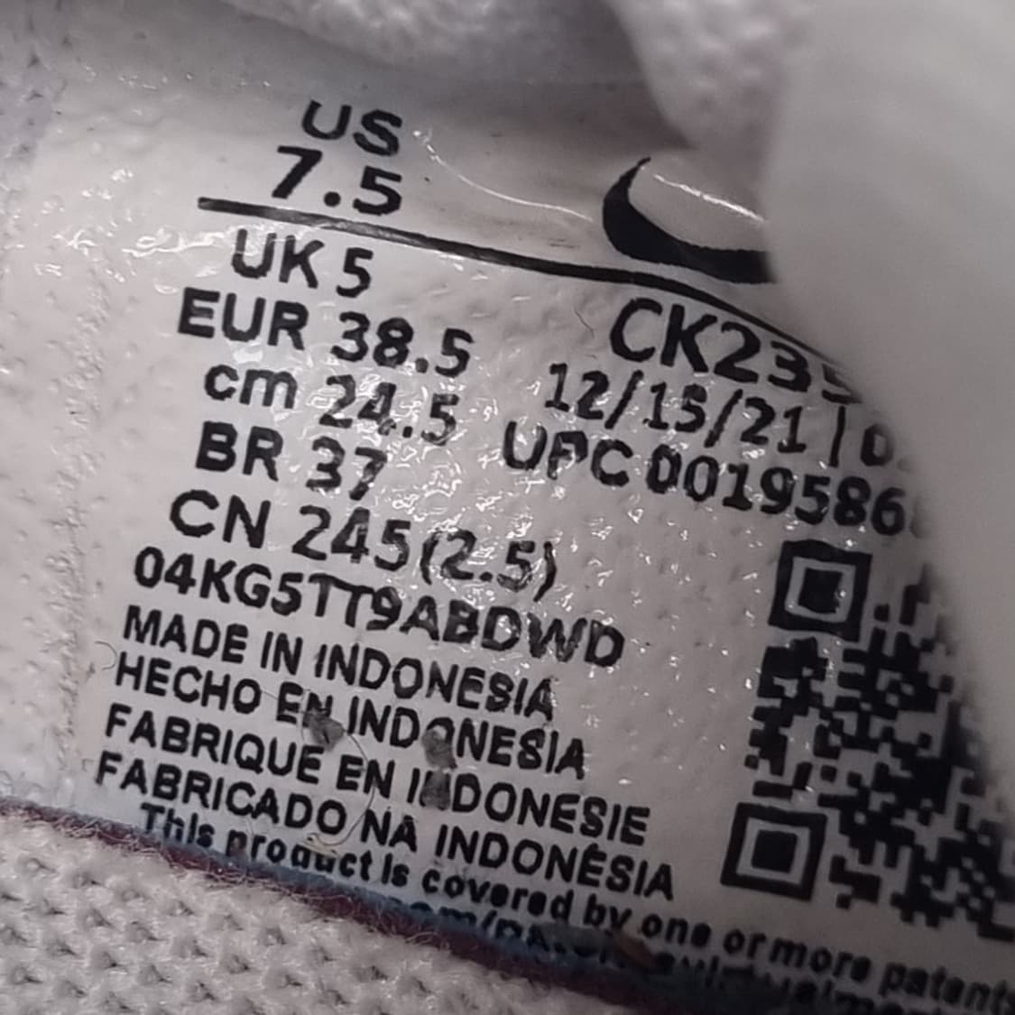 나이키 데이브레이크 써밋화이트 운동화 245 상품이미지6