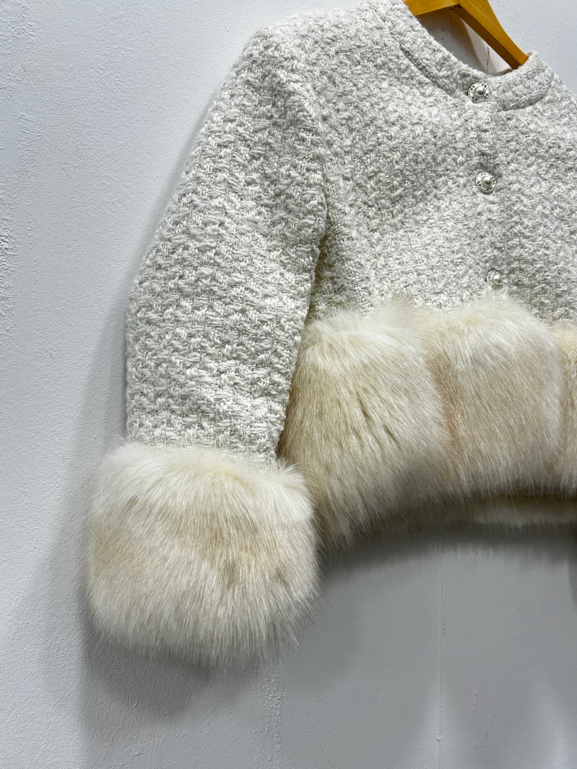 Been 화이트 퍼 트위드 자켓 상품이미지4