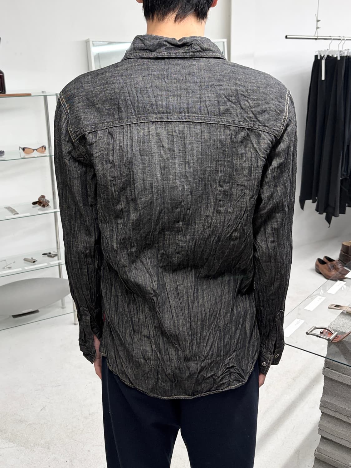 글램 링클 데님 셔츠 상품이미지3