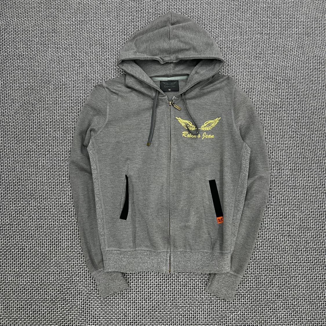 로빈스진 백로고 자수 후드집업 상품이미지1