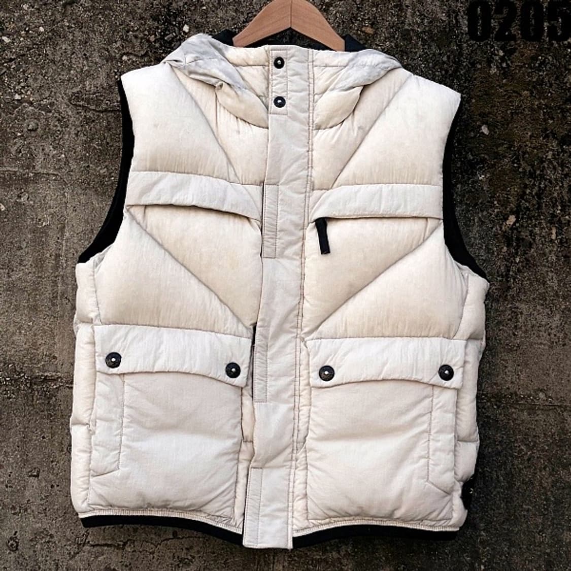 스톤아일랜드 후드 패딩 베스트 XL 하단 와펜 0205 상품이미지1