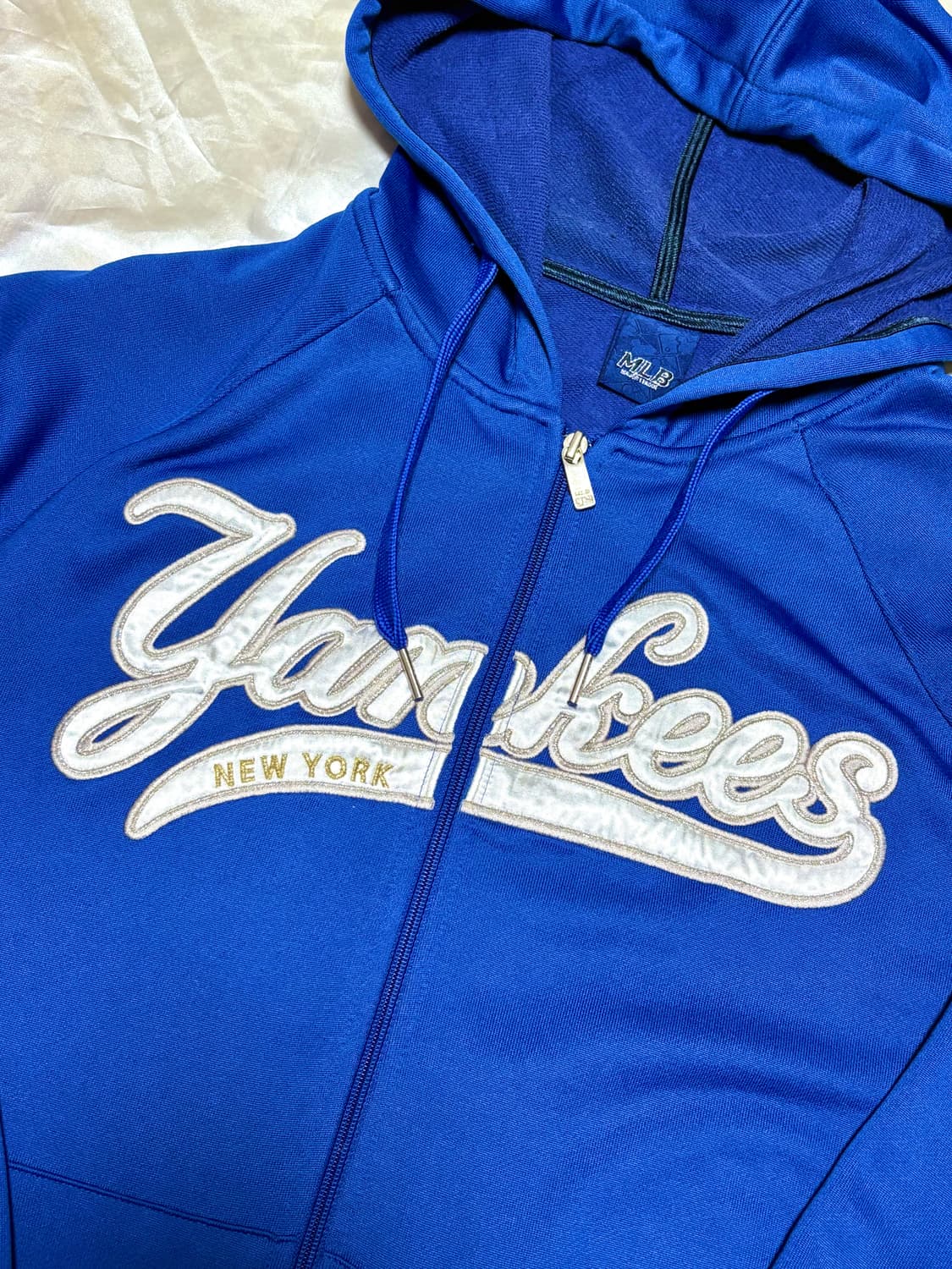 New York yankees 빈티지 블루 후드집업 상품이미지2
