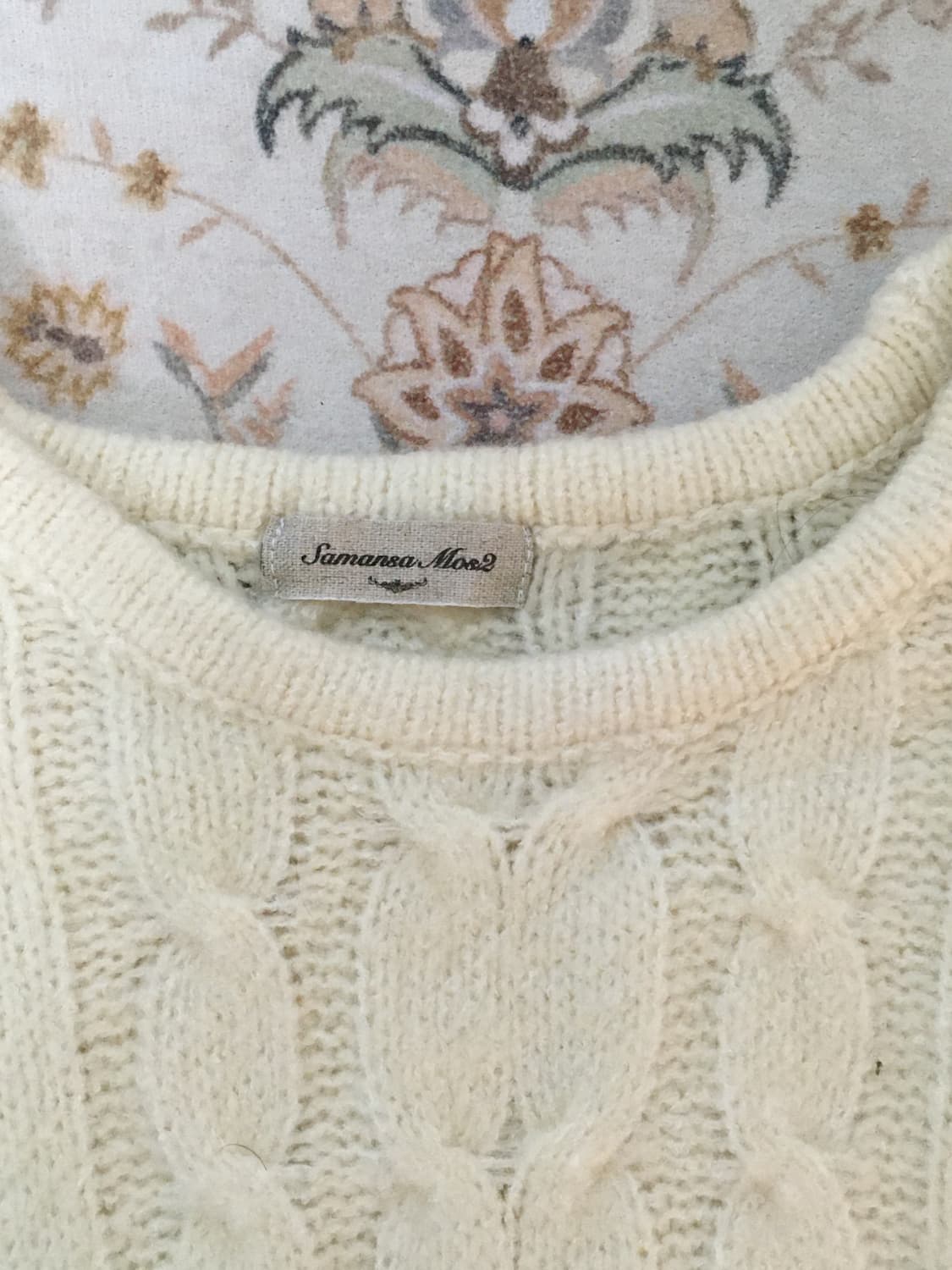 사만사먼스 아이보리 꽈배기 니트 상품이미지4