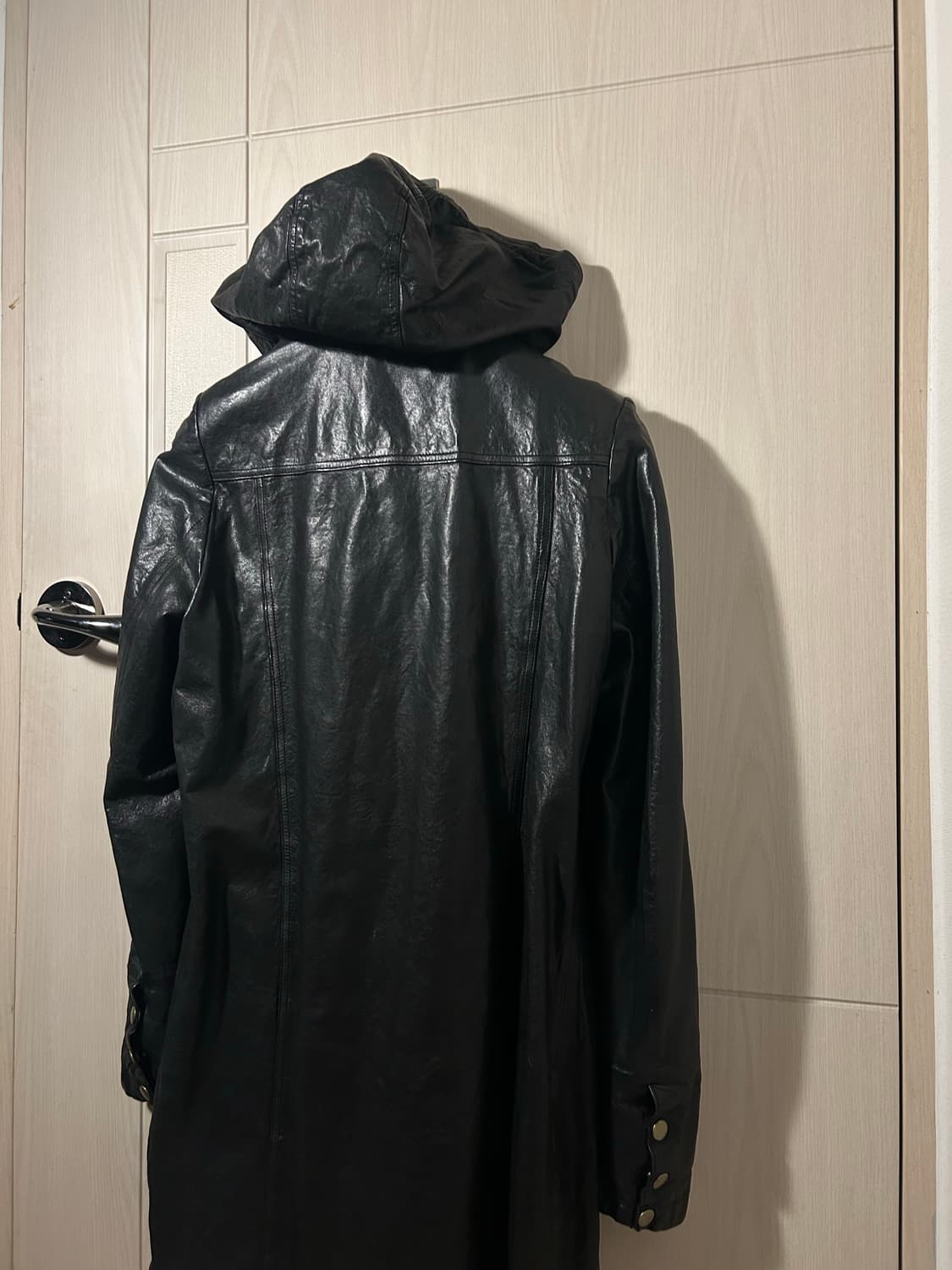 Sheep Skin Leather Hoodie Coat 상품이미지7