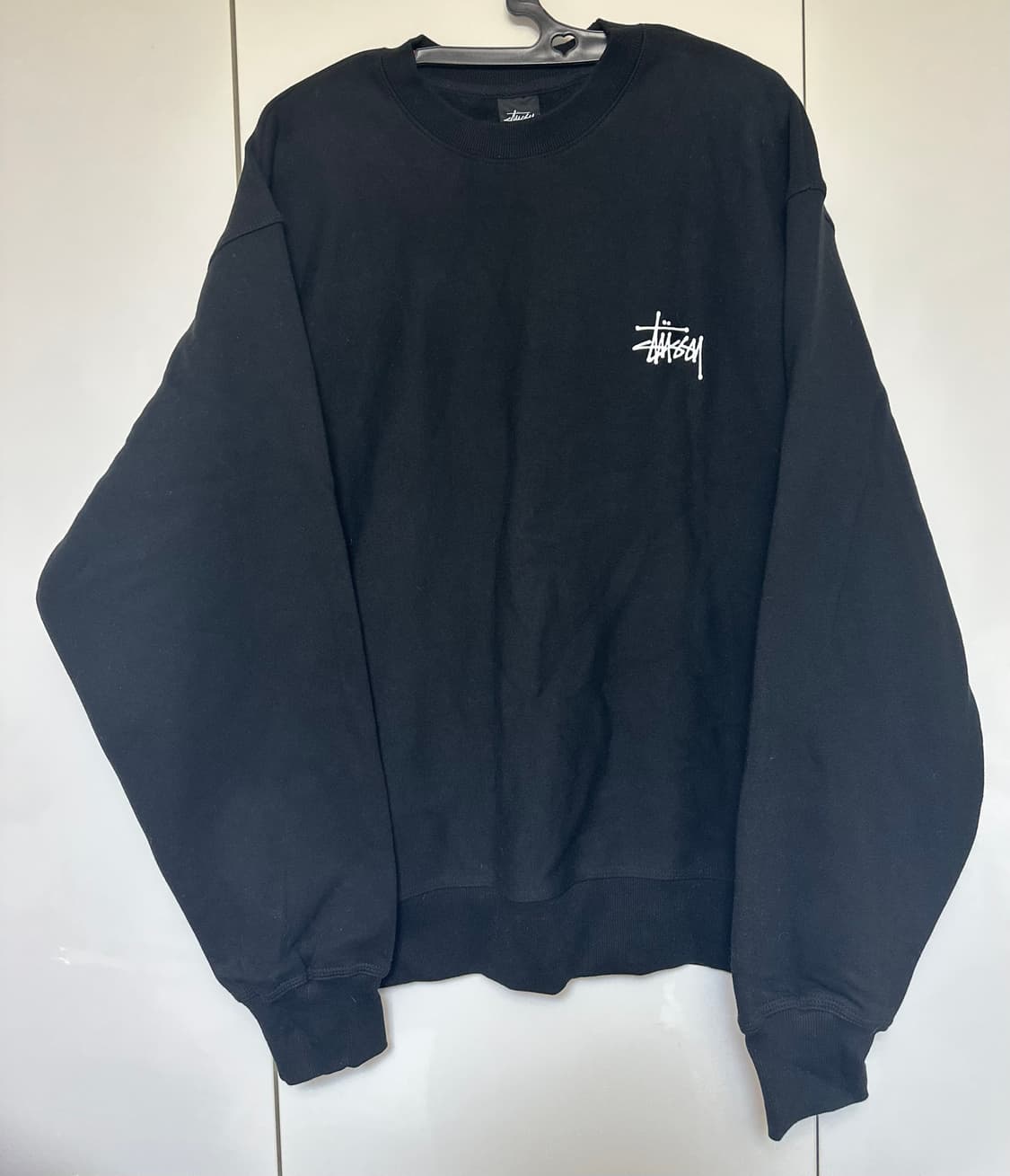 스투시 블랙 기모맨투맨 티셔츠  상품이미지2