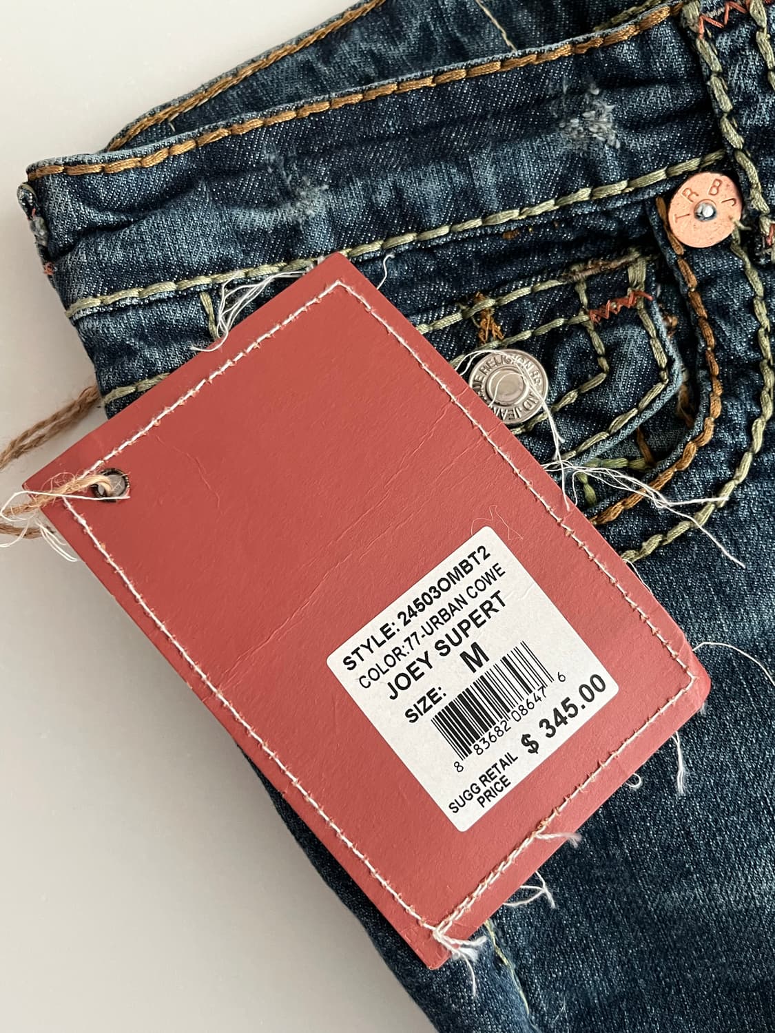 M) 새상품 트루릴리전 로우라이즈 부츠컷 데님 청바지 상품이미지4