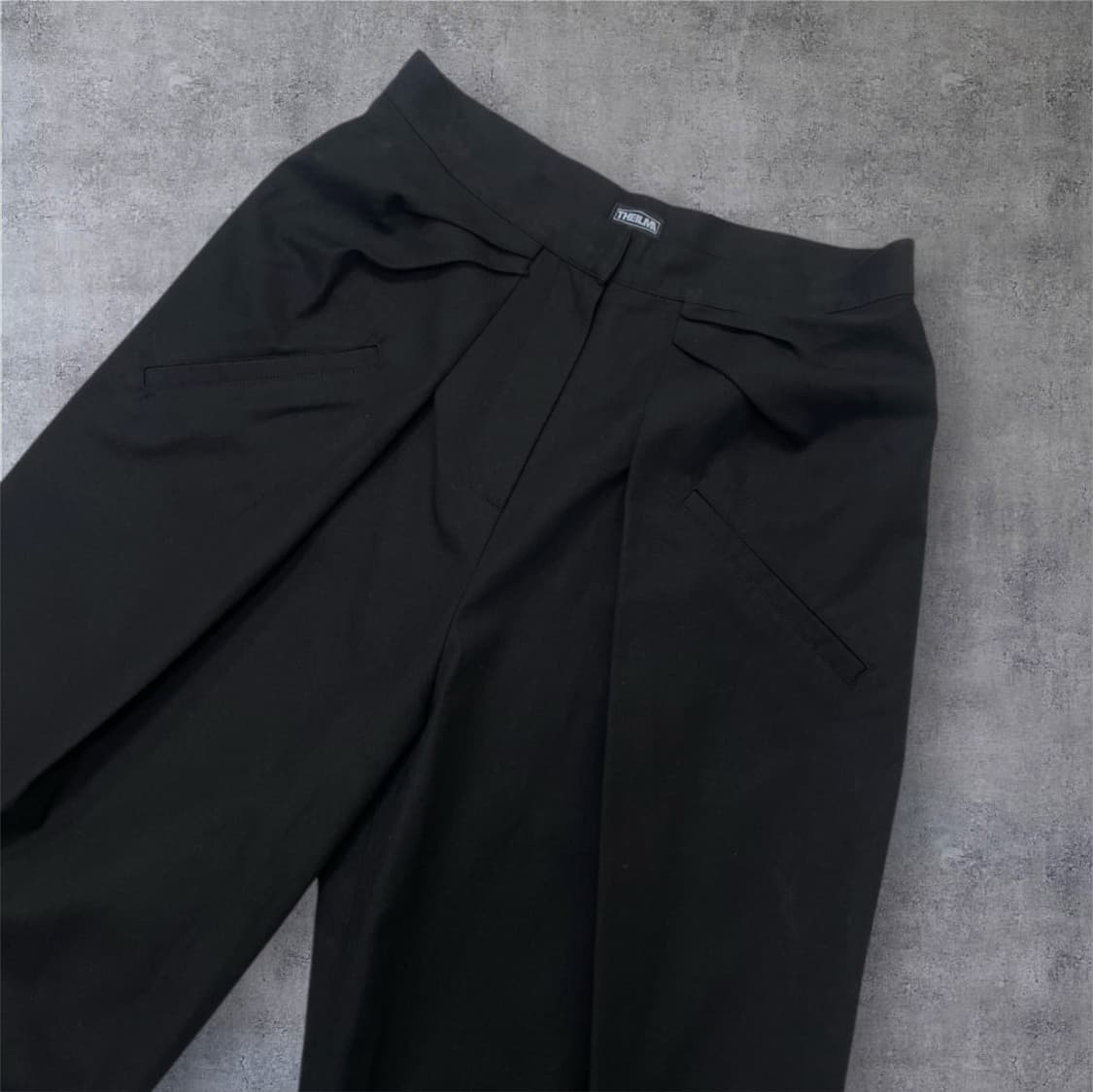 더 일마 THE ILMA 블랙 코튼 와이드 팬츠 S 상품이미지2