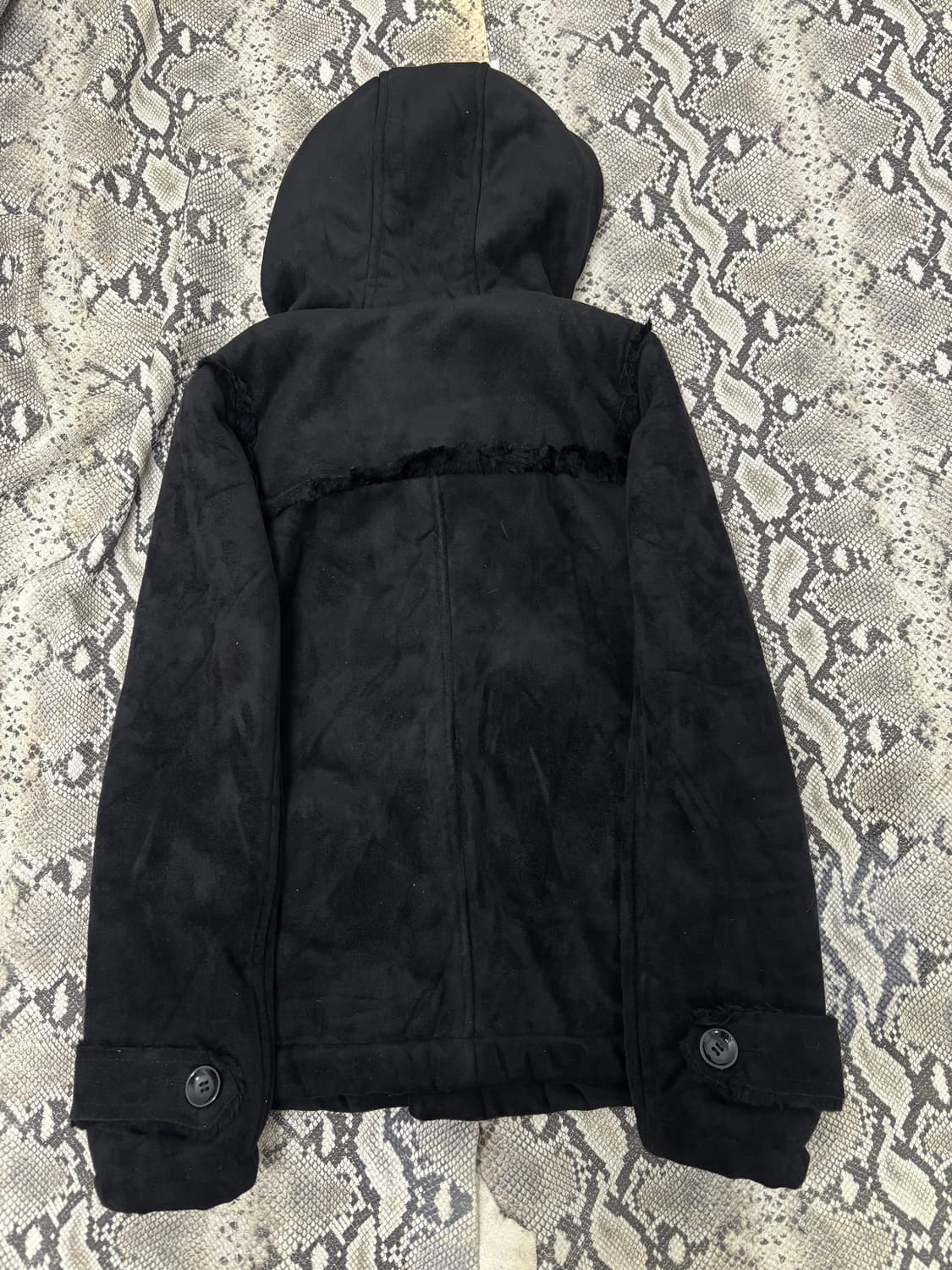 Black Hoodie Fur Detail Jacket 상품이미지9