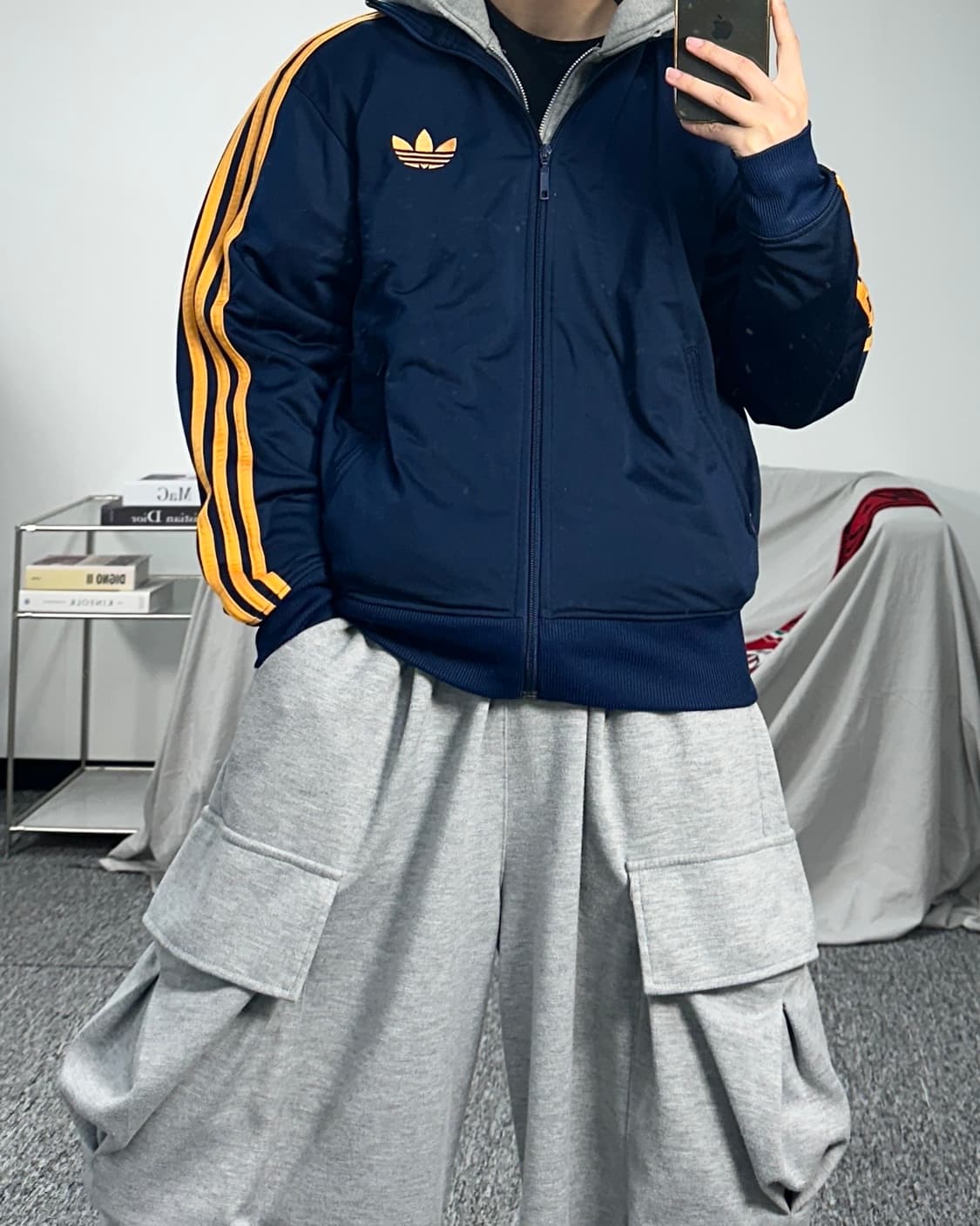 아디다스 파이어버드 네이비 옐로우 트랙탑 져지 105 상품이미지3