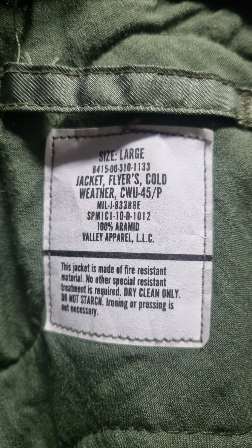 OG CWU-45P L사이즈 100%아라미드 상품이미지9