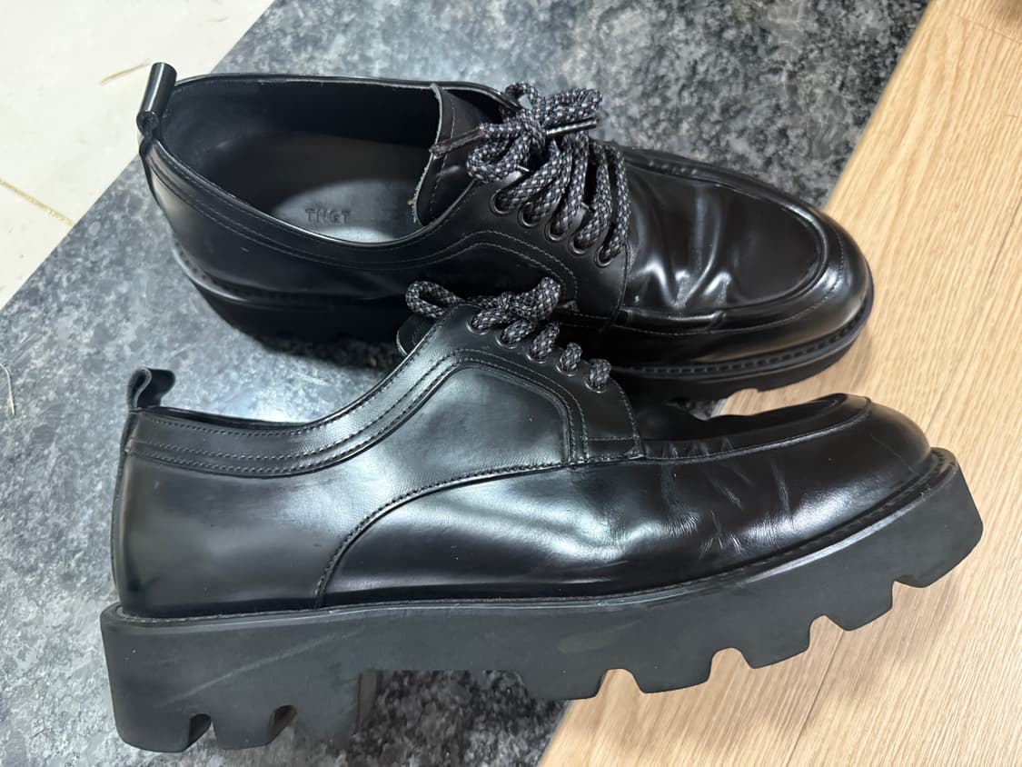 남성 블랙 더비 슈즈 265mm 상품이미지3