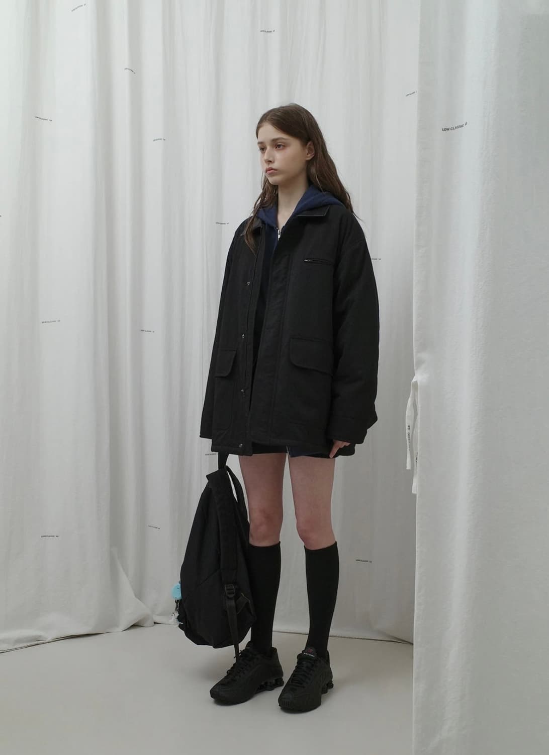 (M) 로우클래식 나일론 오버사이즈 트윌 자켓 상품이미지2