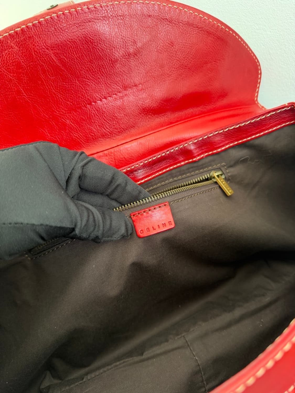 셀린느 빈티지 버클레더 숄더백 상품이미지9