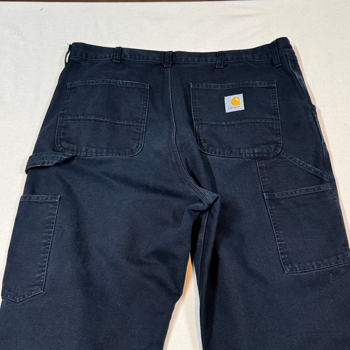 40inch) 칼하트 싱글니 블랙 카펜터 덕 캔버스 워크팬츠 상품이미지2
