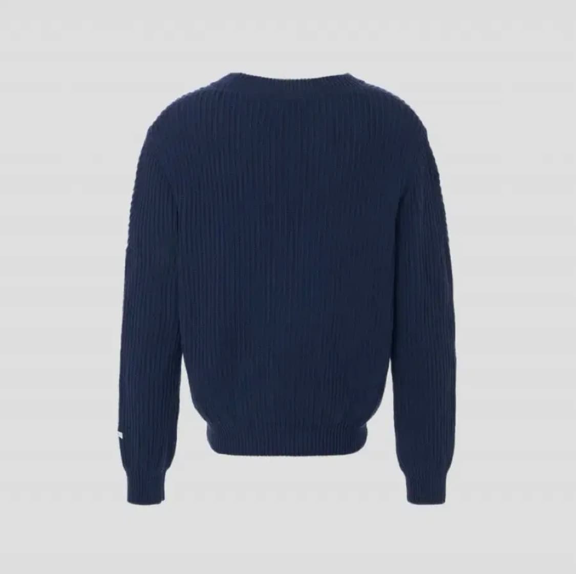 (S) 렉토 24SS 자카드 패치 니트 네이비 상품이미지3