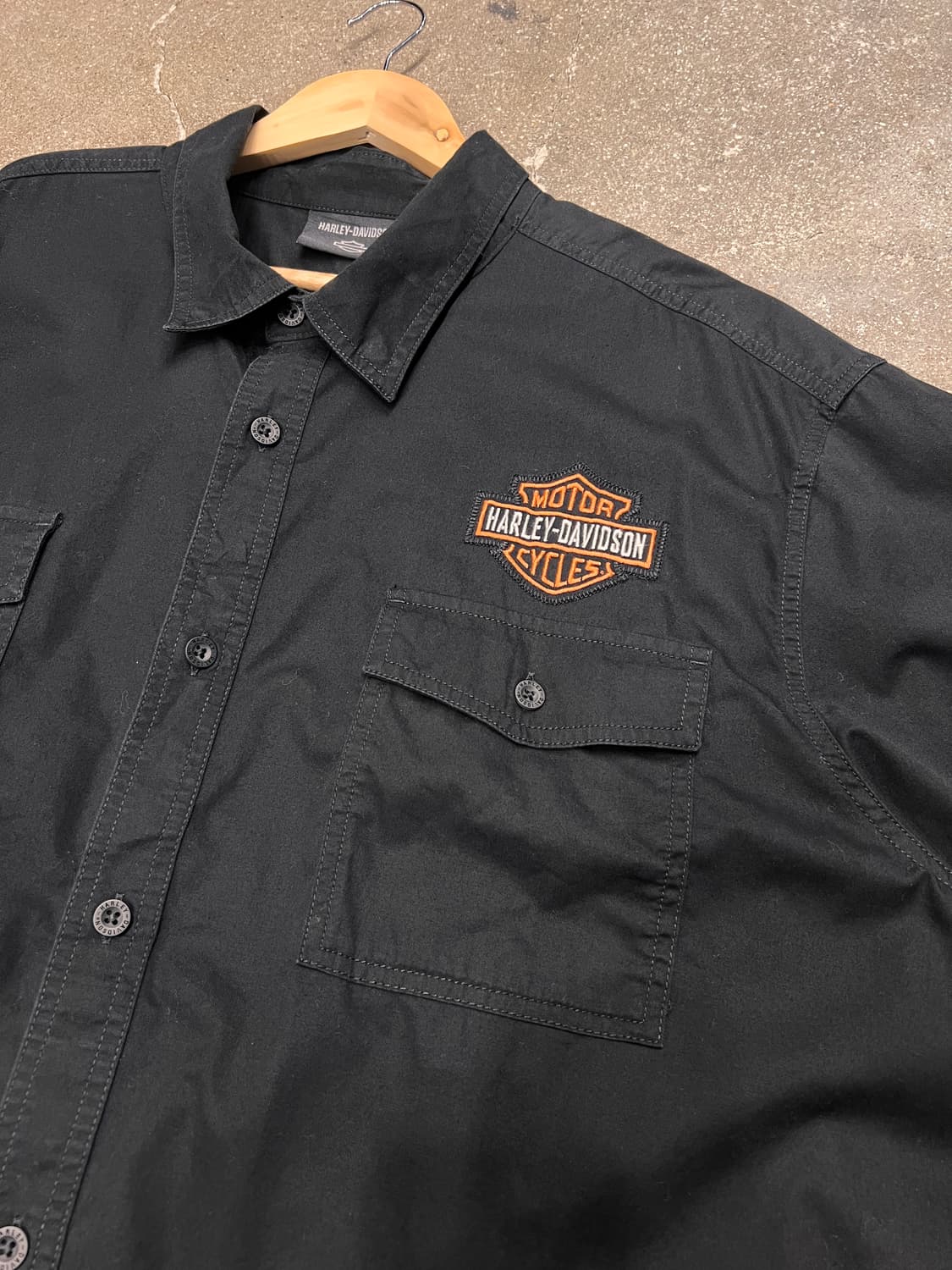 할리데이비슨 바앤실드 SS 반팔셔츠 BLACK 상품이미지2