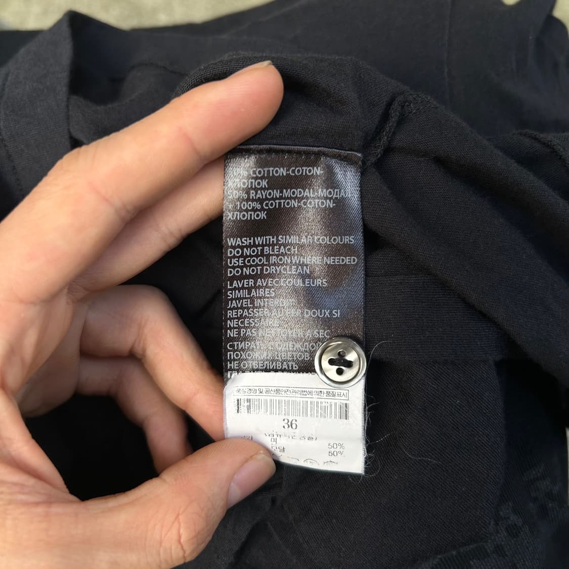 *rare* ann demeulemeester 로프 디테일 비대칭 티셔츠 상품이미지3