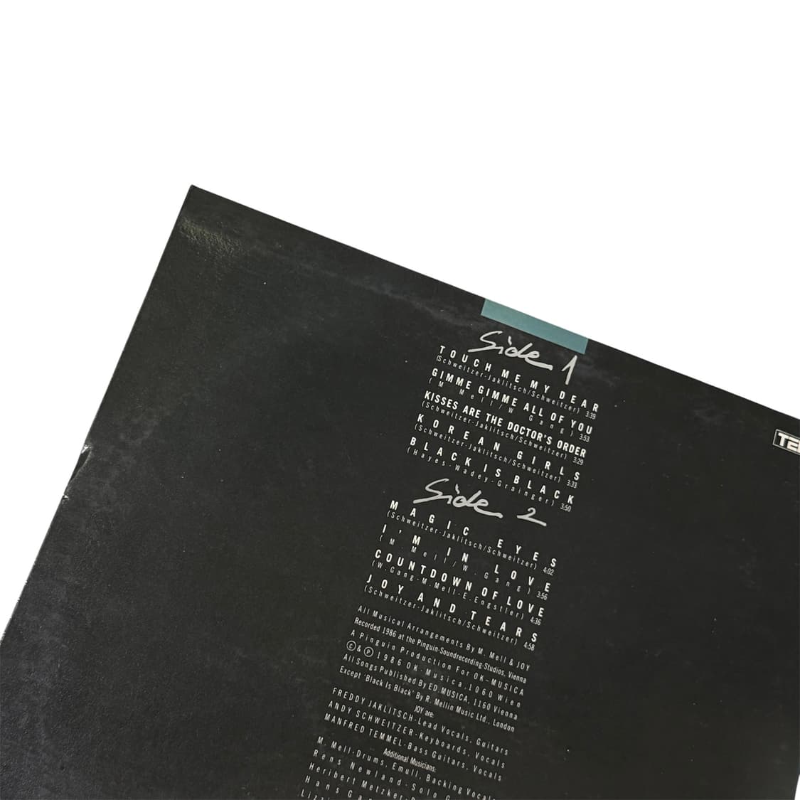 80s Euro pop classic LP "Joy And Tears" 상품이미지6