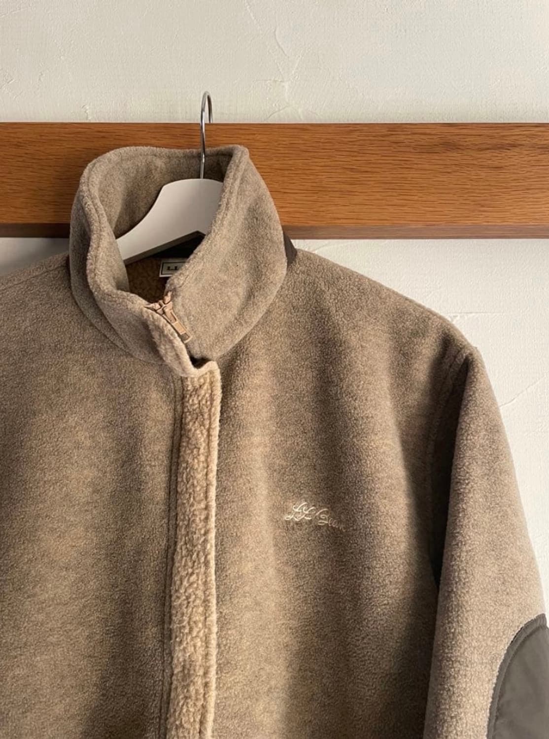 LL Bean elbow patch fleece zip up 상품이미지2