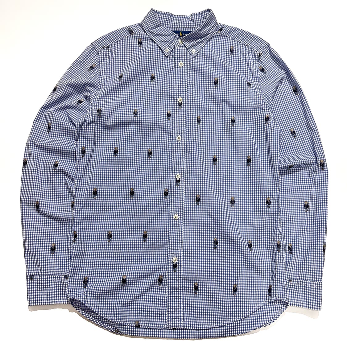 폴로 베어패턴 체크 셔츠 상품이미지1