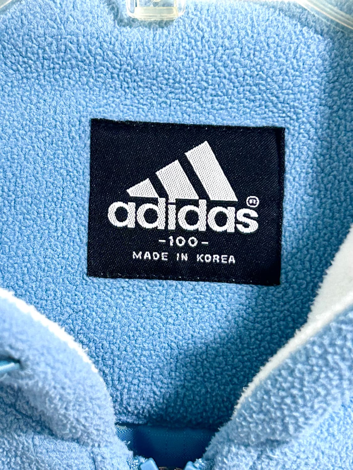 아디다스 블루 플리스 후드집업 상품이미지4