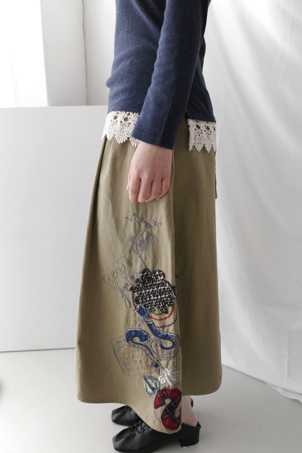 desigual) check embroidery skirt 상품이미지9