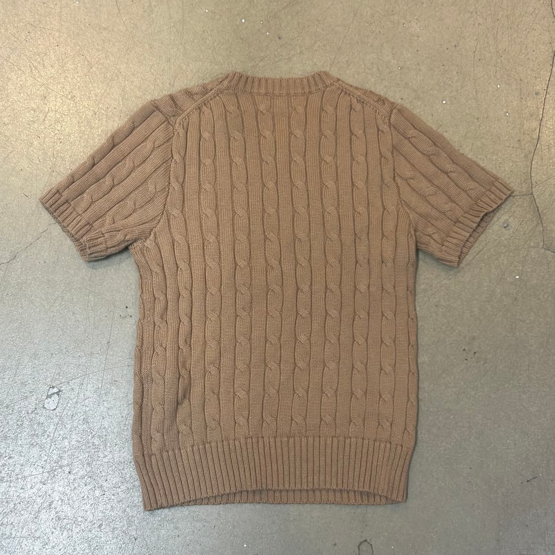 S 폴로랄프로렌 여성용 베이지 반팔 니트 상품이미지3