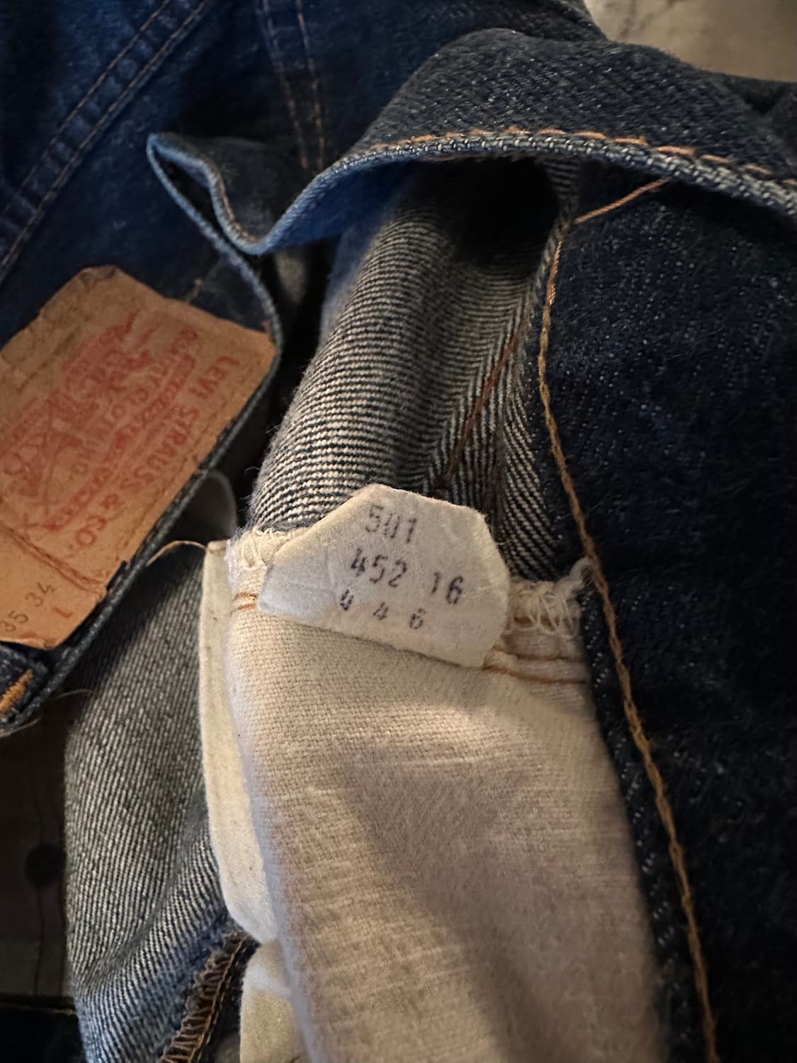 70s USA 빈티지 리바이스 501 66전기 셀비지 데님 팬츠 상품이미지7