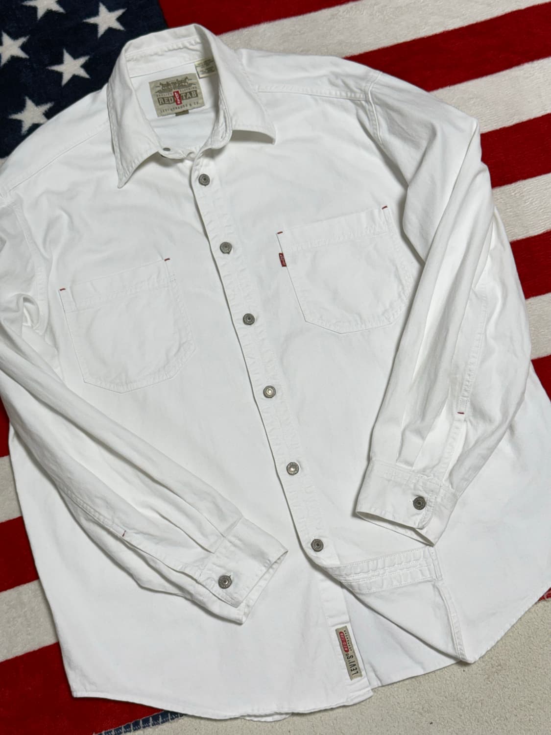 리바이스 화이트 데님 워크셔츠 빈티지 Levi’s Denim Shirt 상품이미지6